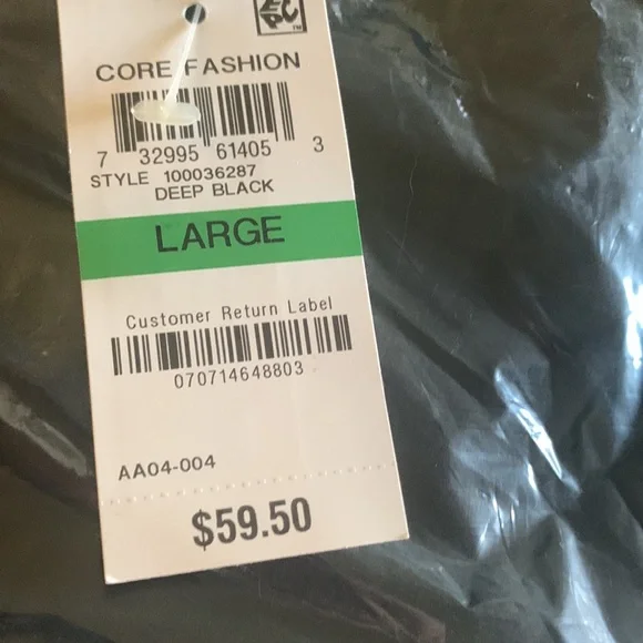 Style & Co Jacket Large Black Drape-Front Zippers - Picture 6 of 6